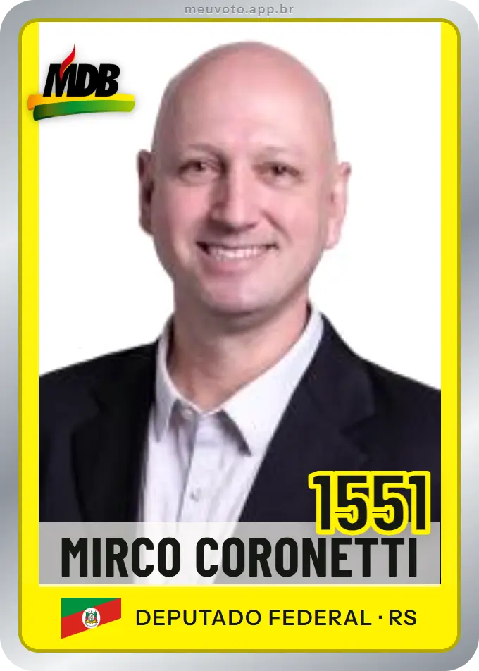 Carta de Mirco Coronetti, número 1551, MDB