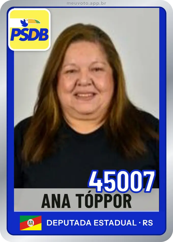 Carta de Ana Tóppor, número 45007, PSDB