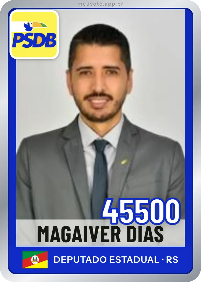 Carta de Magaiver Dias, número 45500, PSDB