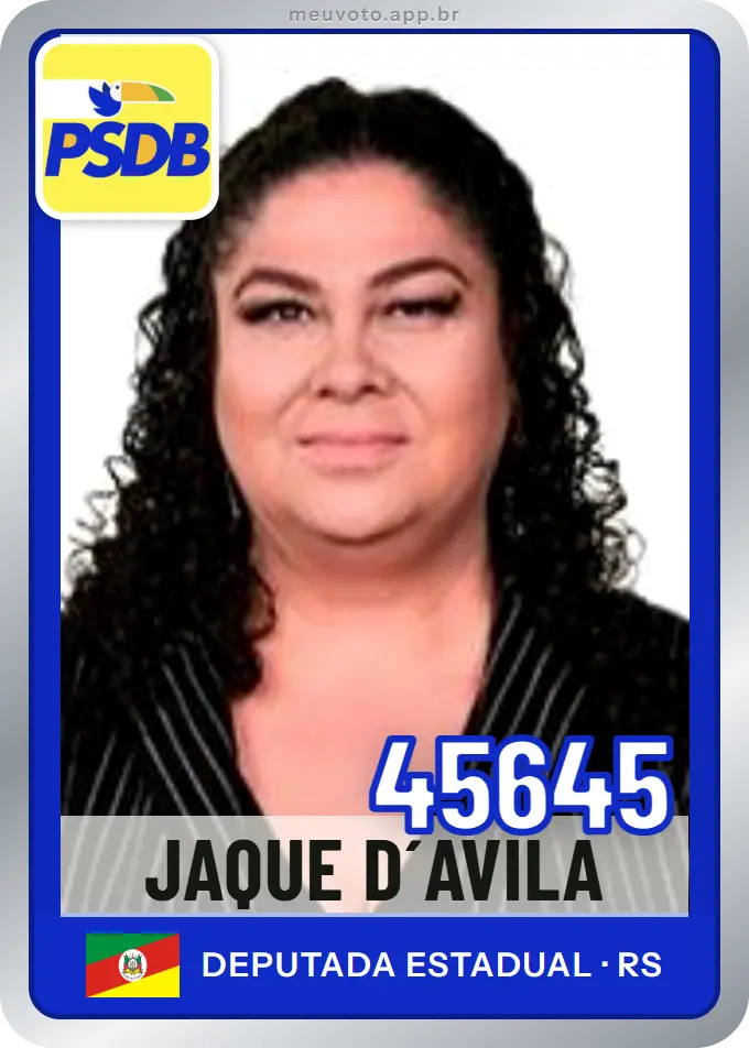 Carta de Jaque D´avila, número 45645, PSDB