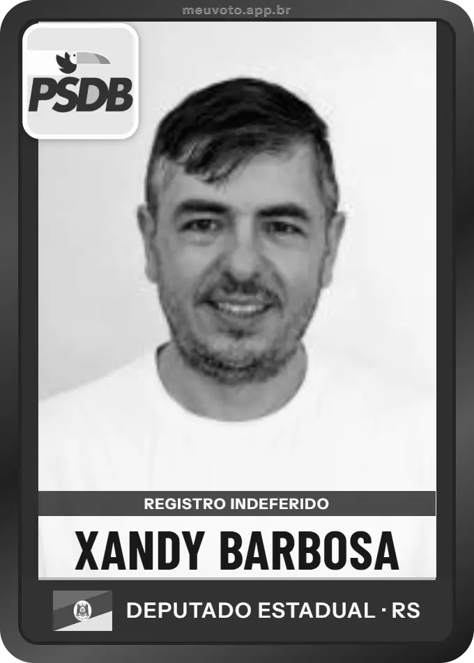 Carta de Xandy Barbosa, PSDB. Teve o registro indeferido pelo TSE e não vai à urna.