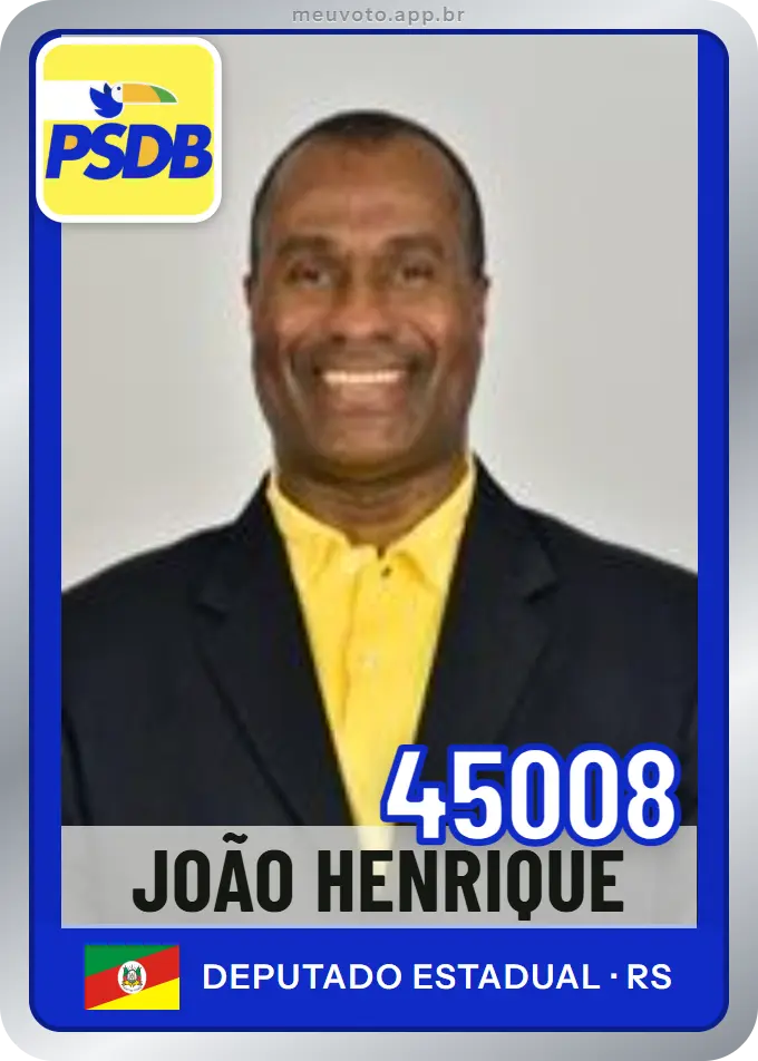 Carta de João Henrique, número 45008, PSDB