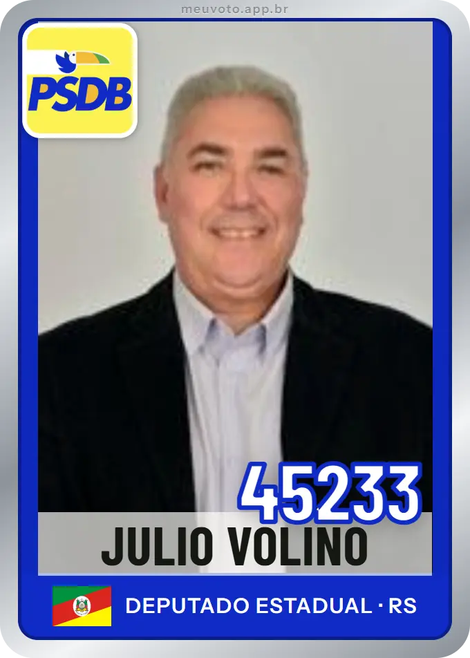 Carta de Julio Volino, número 45233, PSDB