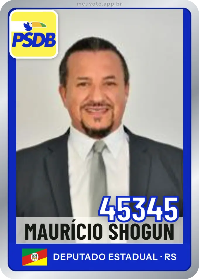 Carta de Maurício Shogun, número 45345, PSDB