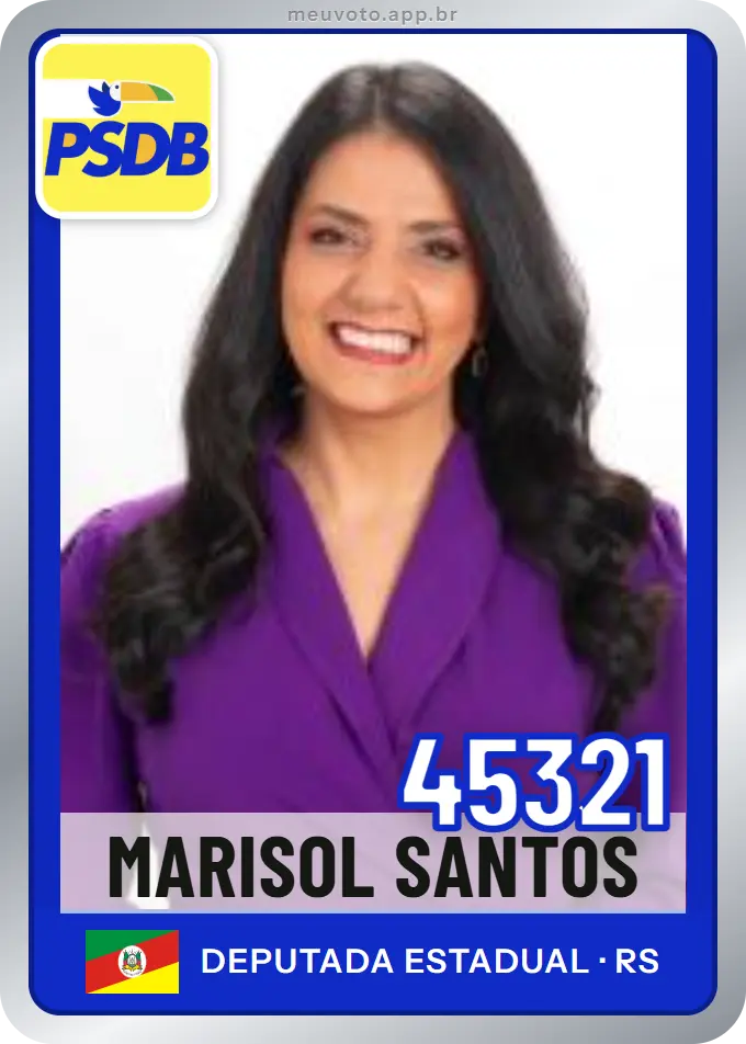 Carta de Marisol Santos, número 45321, PSDB