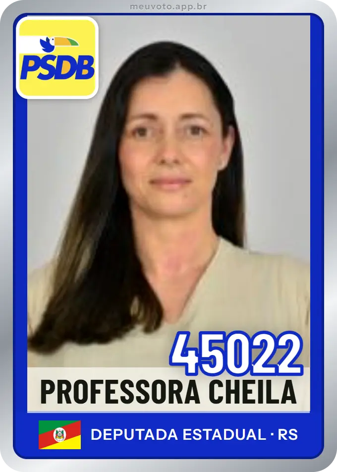 Carta de Professora Cheila, número 45022, PSDB