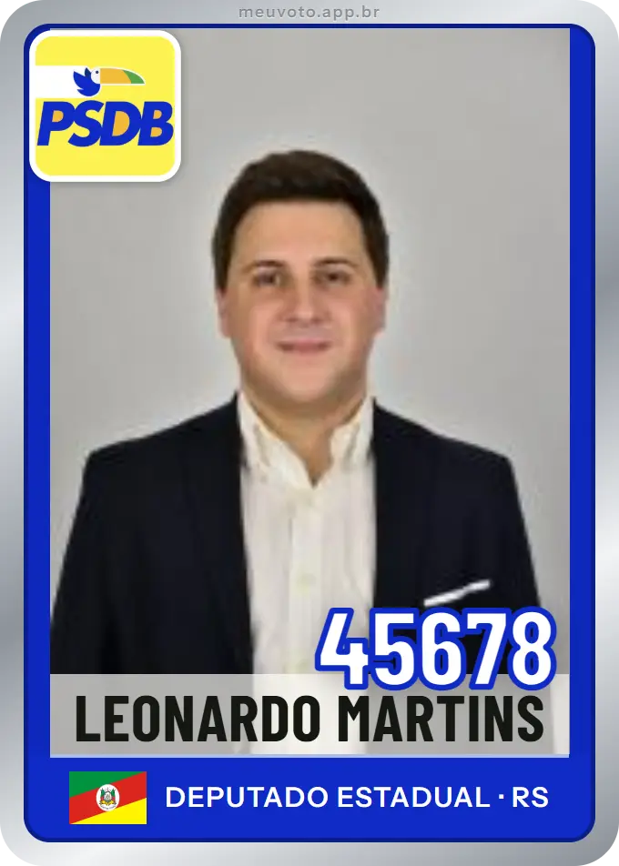 Carta de Leonardo Martins, número 45678, PSDB