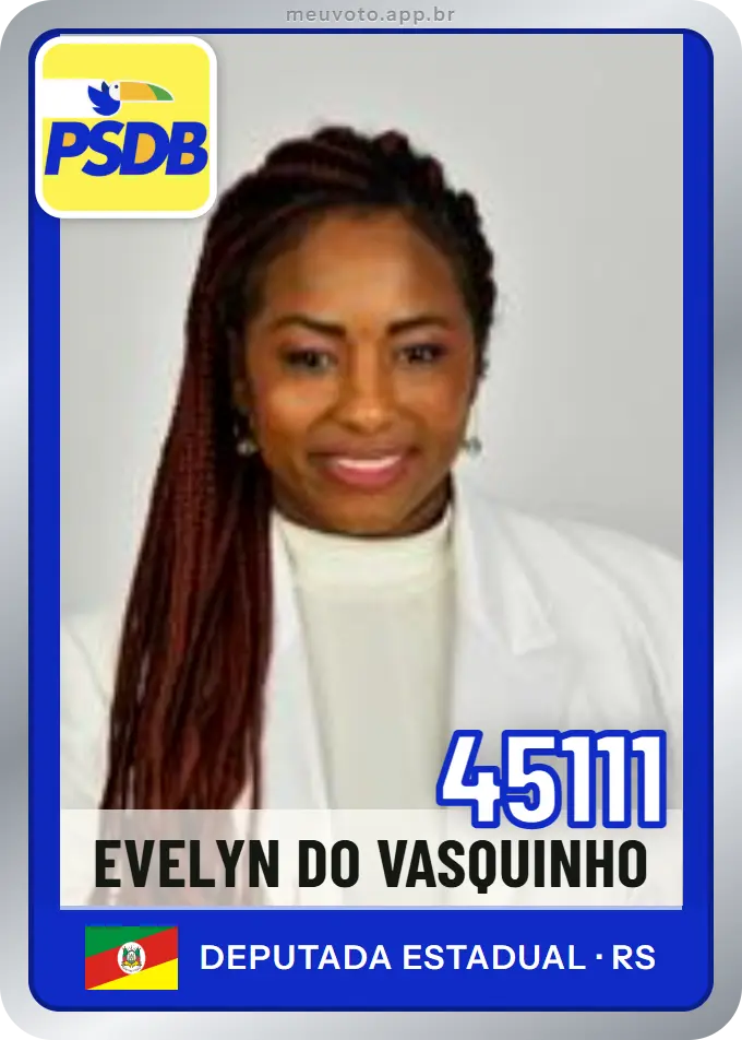 Carta de Evelyn do Vasquinho, número 45111, PSDB