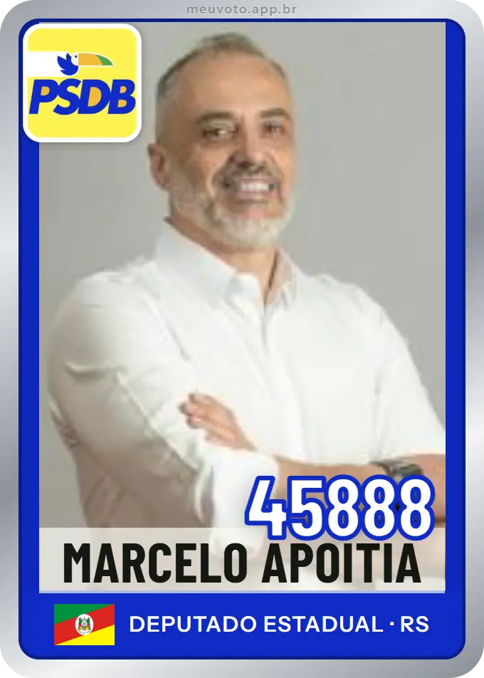 Carta de Marcelo Apoitia, número 45888, PSDB