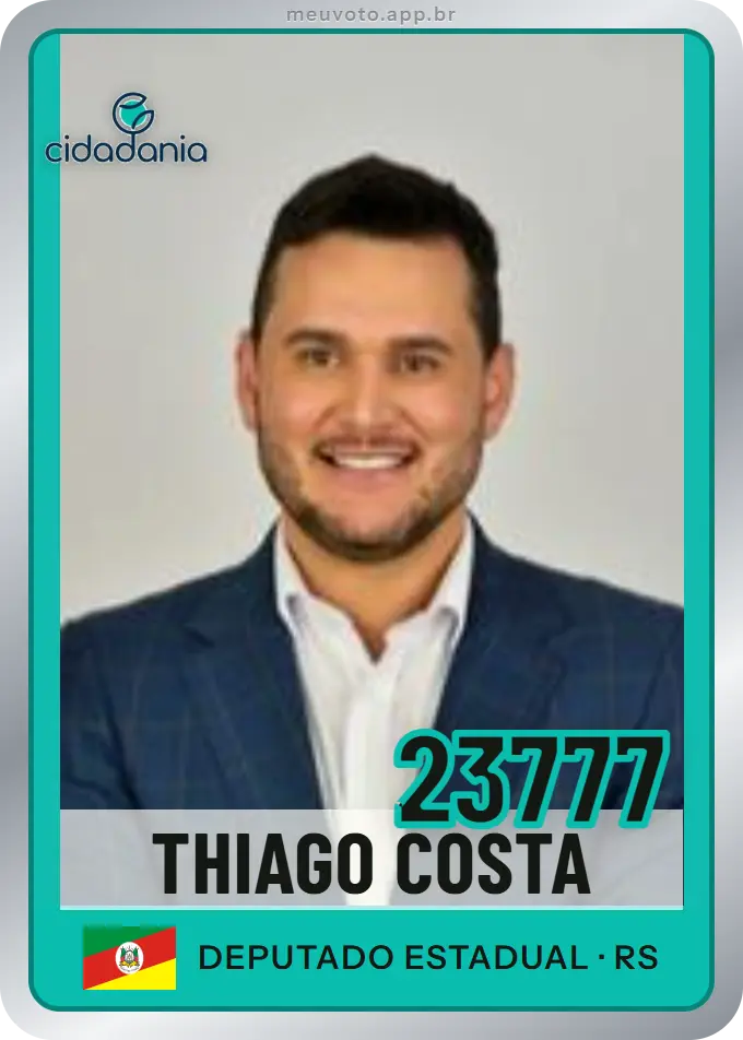 Carta de Thiago Costa, número 23777, Cidadania