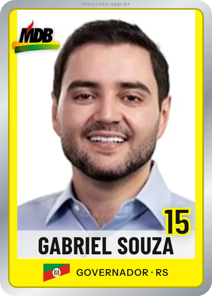 Carta de Gabriel Souza, número 15, MDB