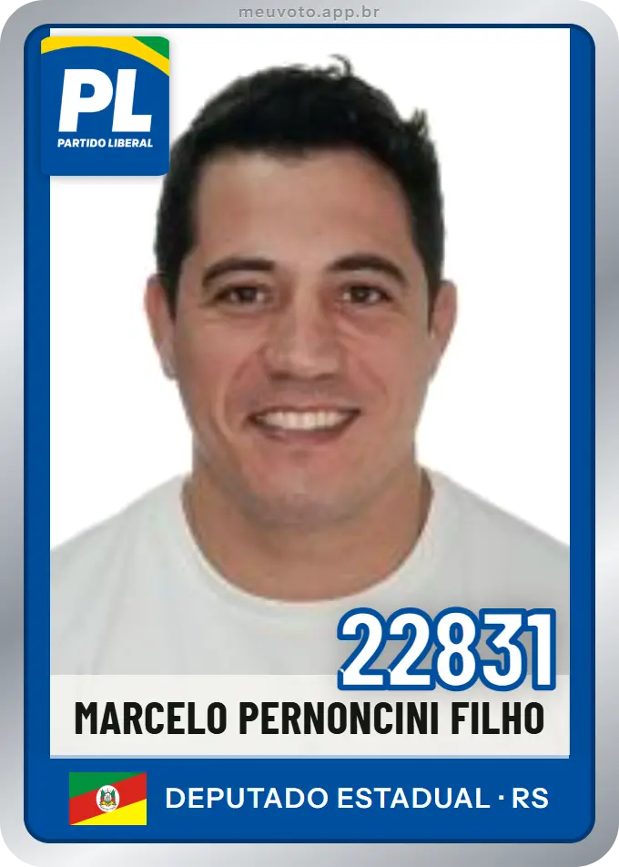 Carta de Marcelo Pernoncini Filho, número 22831, PL