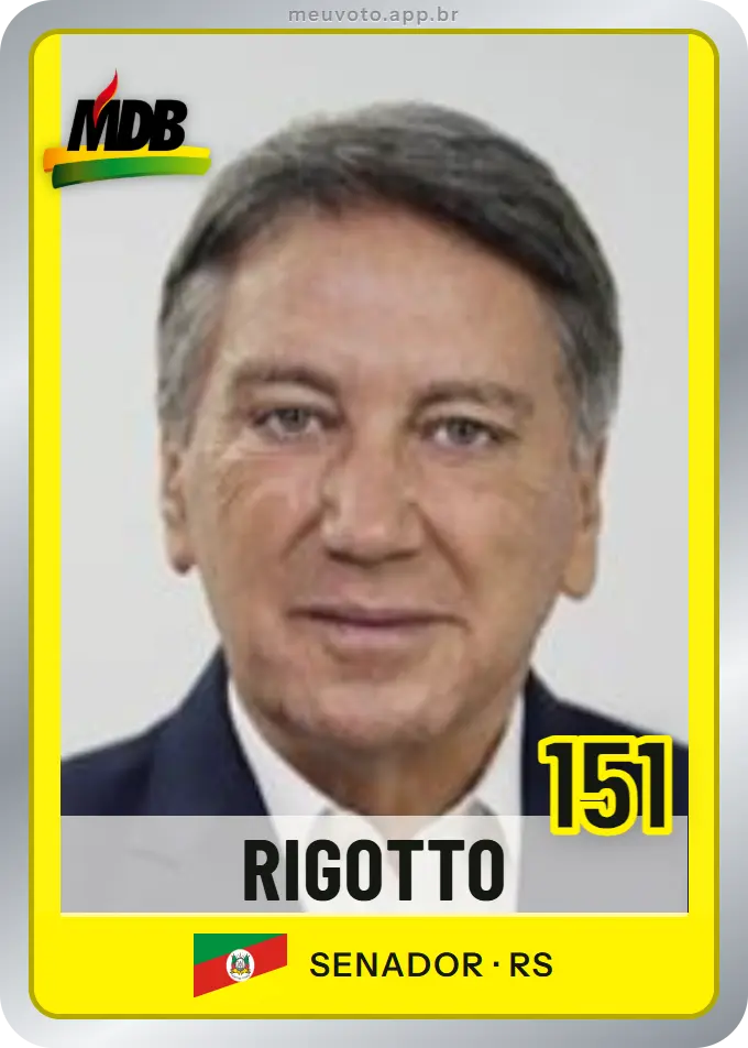 Carta de Rigotto, número 151, MDB