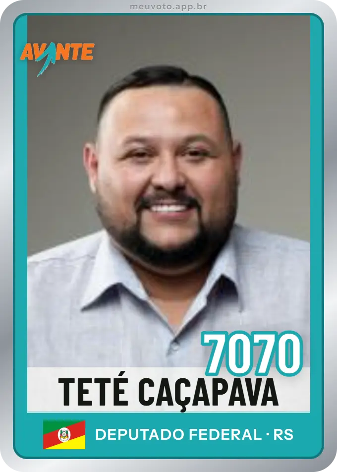 Carta de Teté Caçapava, número 7070, Avante