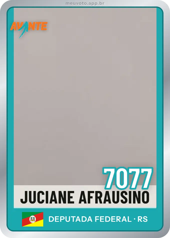 Carta de Juciane Afrausino, número 7077, Avante
