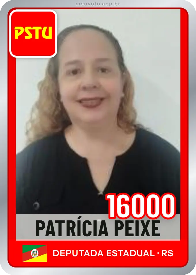 Carta de Patrícia Peixe, número 16000, PSTU