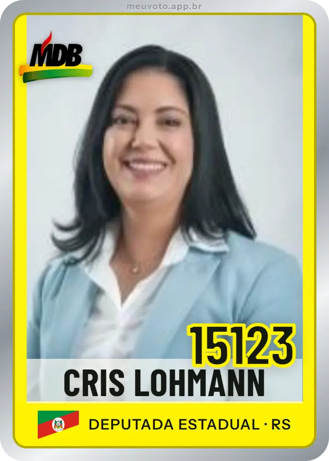 Carta de Cris Lohmann, número 15123, MDB