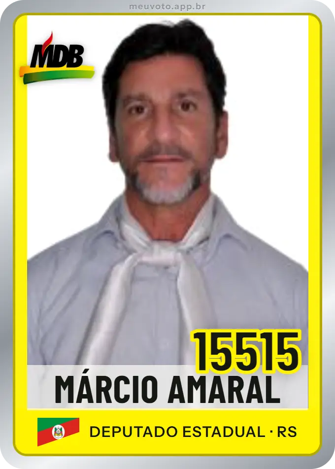 Carta de Márcio Amaral, número 15515, MDB