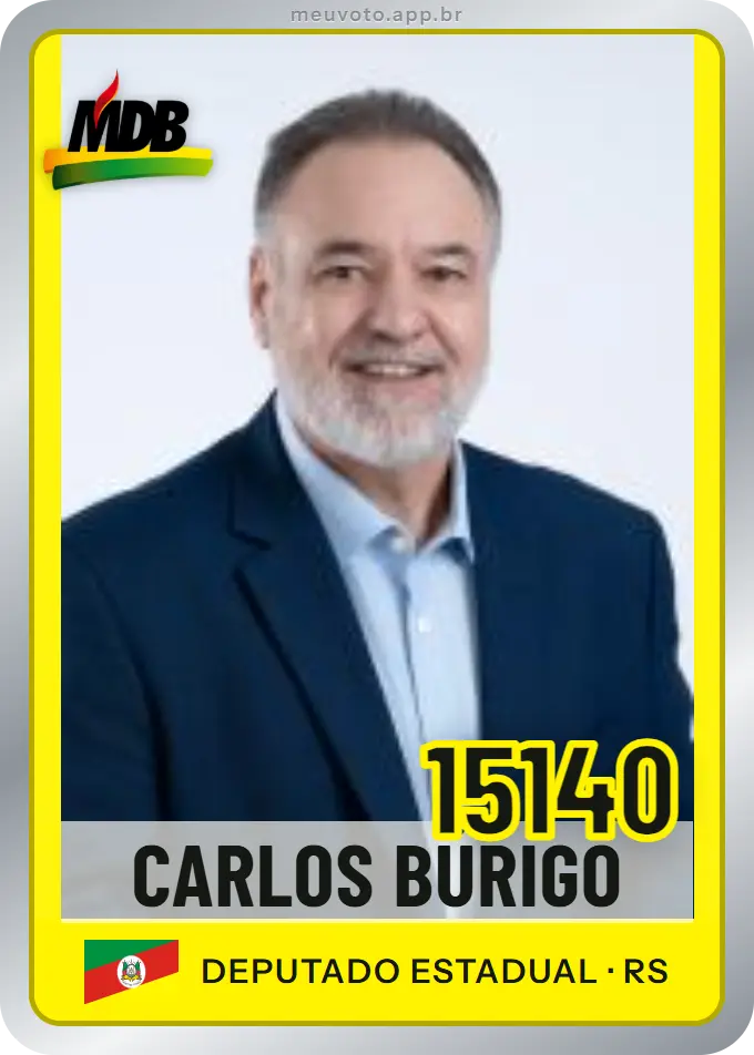 Carta de Carlos Búrigo, número 15140, MDB