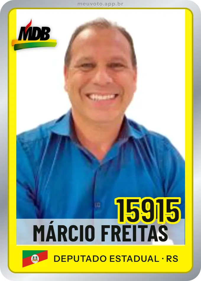 Carta de Márcio Freitas, número 15915, MDB