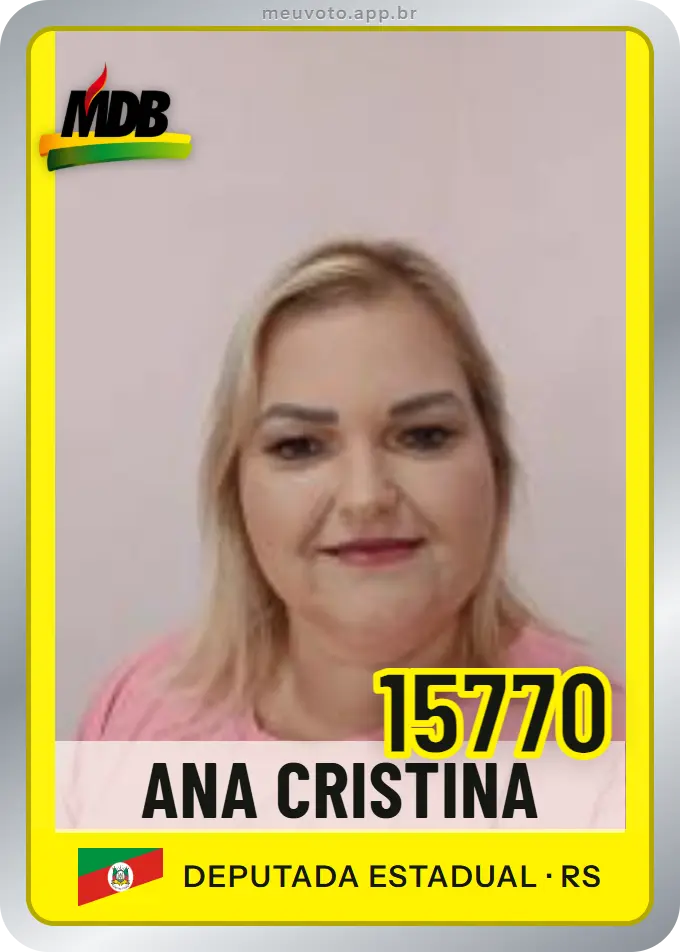 Carta de Ana Cristina, número 15770, MDB