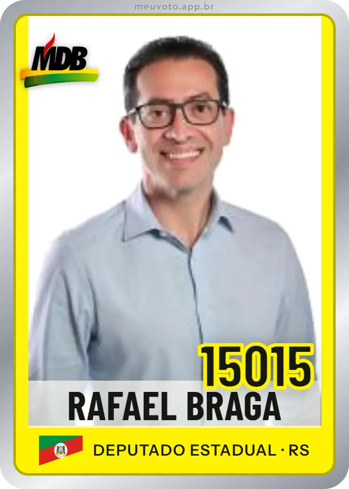 Carta de Rafael Braga, número 15015, MDB