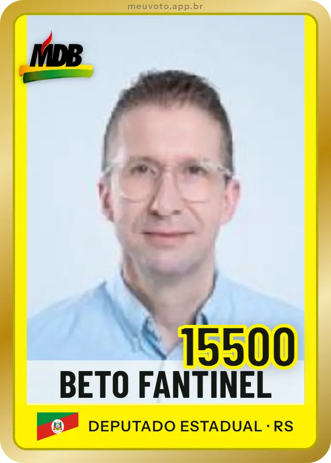 Carta de Beto Fantinel, número 15500, MDB