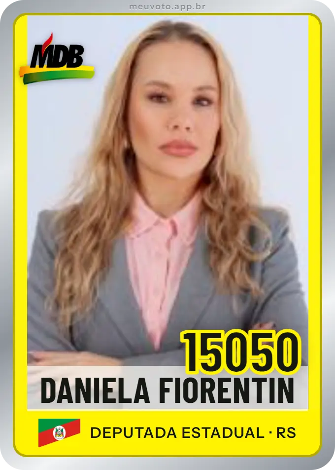 Carta de Daniela Fiorentin, número 15050, MDB