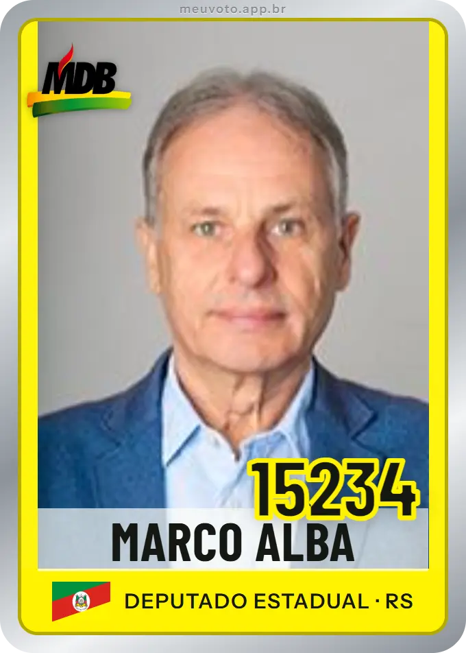 Carta de Marco Alba, número 15234, MDB