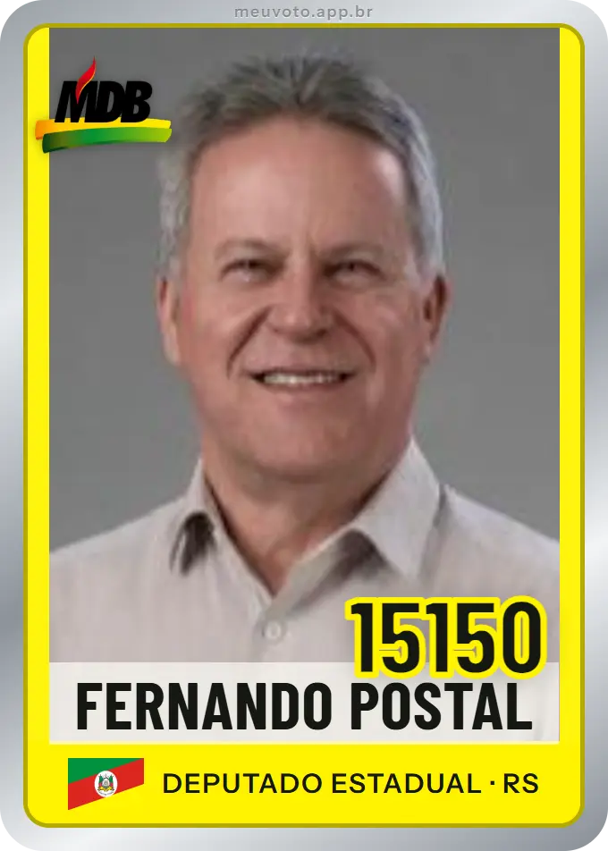 Carta de Fernando Postal, número 15150, MDB