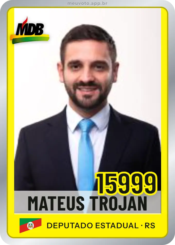 Carta de Mateus Trojan, número 15999, MDB