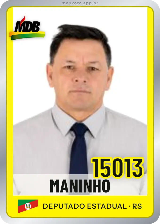 Carta de Maninho, número 15013, MDB