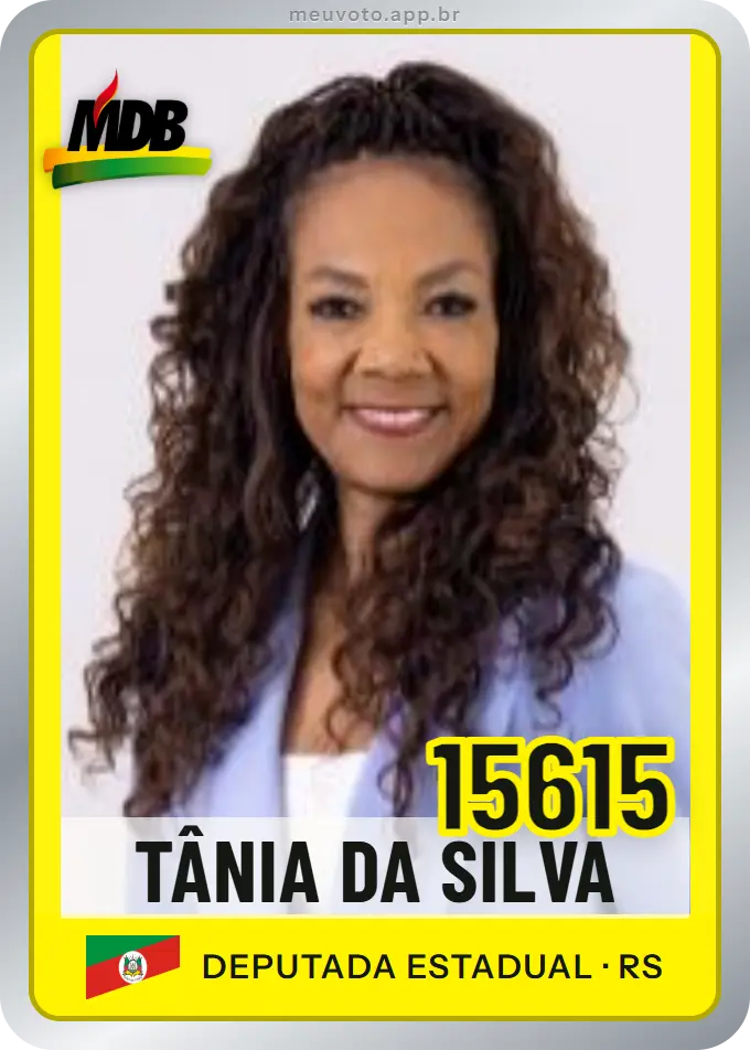 Carta de Tânia da Silva, número 15615, MDB