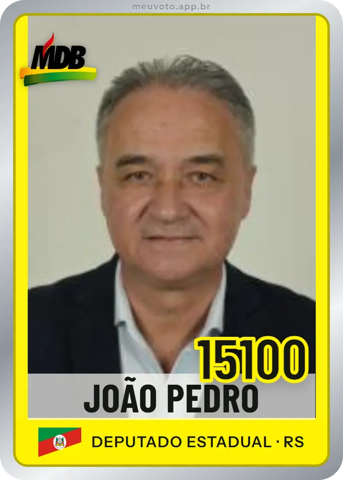 Carta de João Pedro, número 15100, MDB