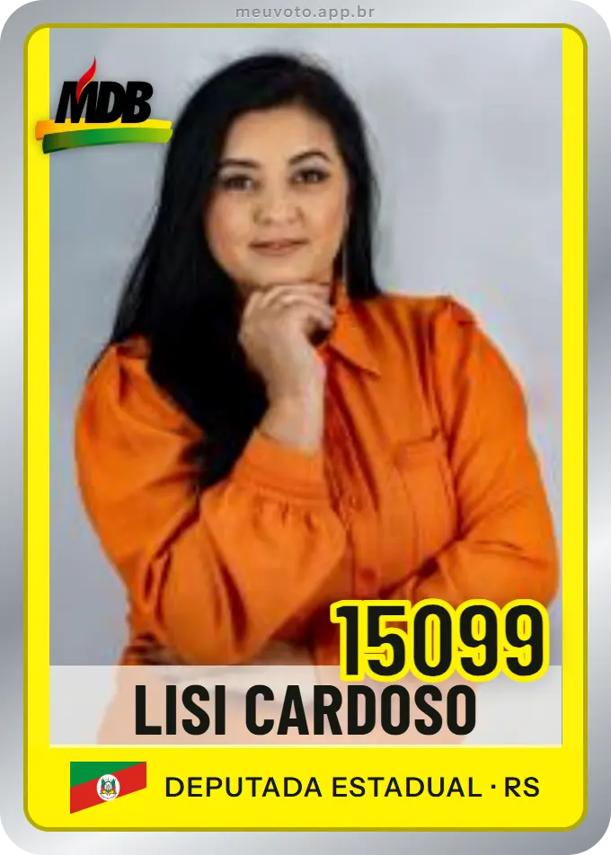 Carta de Lisi Cardoso, número 15099, MDB