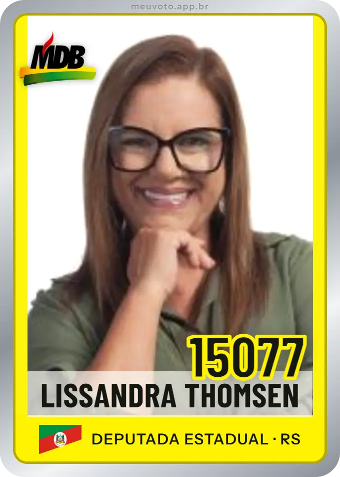 Carta de Lissandra Thomsen, número 15077, MDB