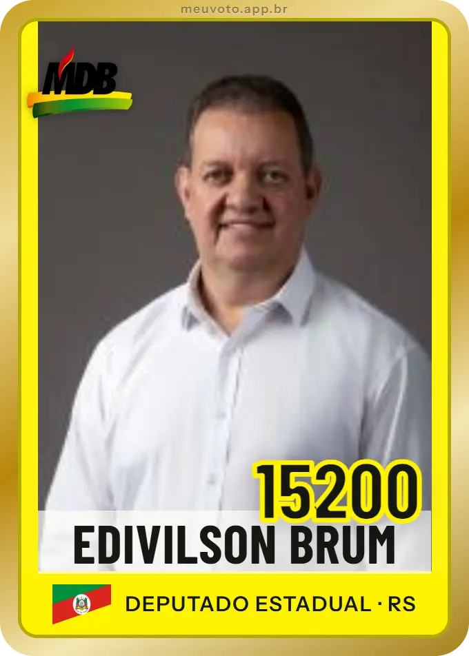 Carta de Edivilson Brum, número 15200, MDB