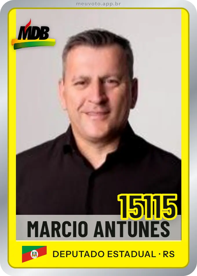 Carta de Marcio Antunes, número 15115, MDB