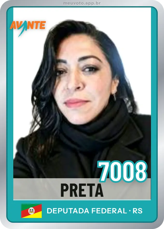 Carta de Preta, número 7008, Avante