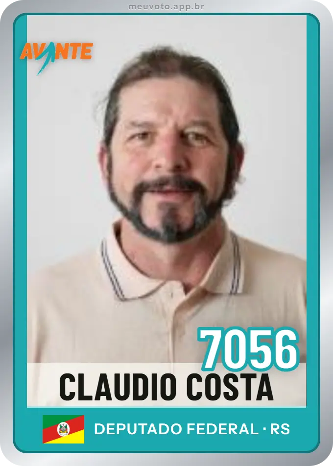 Carta de Claudio Costa, número 7056, Avante