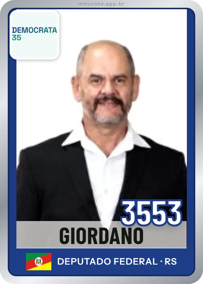 Carta de Giordano, número 3553, Democrata
