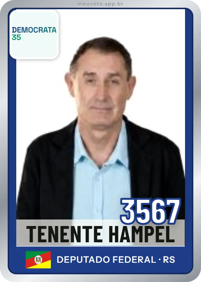 Carta de Tenente Hampel, número 3567, Democrata