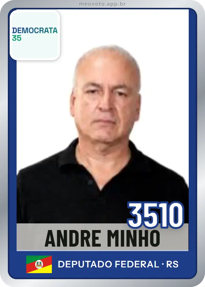 Carta de Andre Minho, número 3510, Democrata