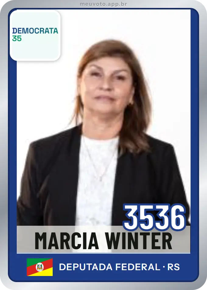 Carta de Marcia Winter, número 3536, Democrata