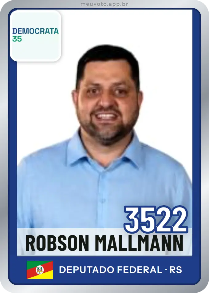 Carta de Robson Mallmann, número 3522, Democrata