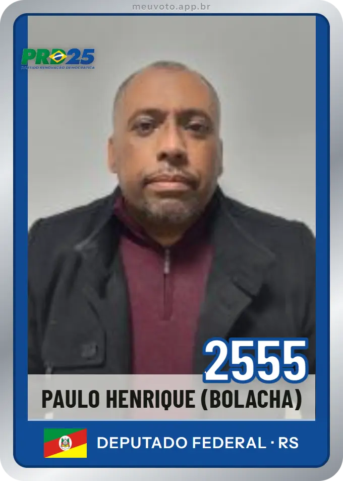 Carta de Paulo Henrique (bolacha), número 2555, PRD