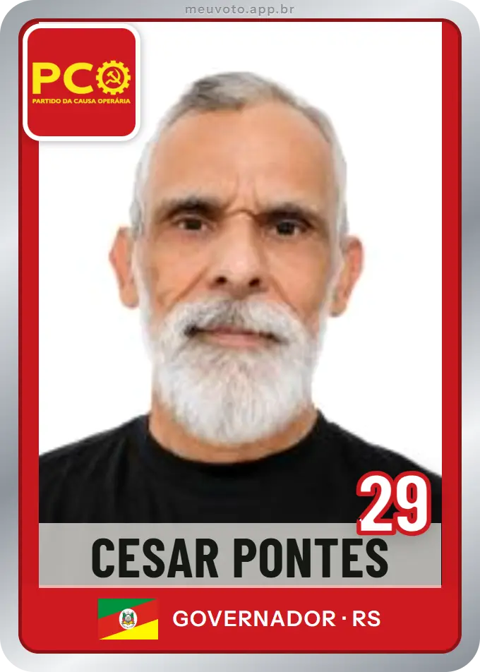 Carta de Cesar Pontes, número 29, PCO
