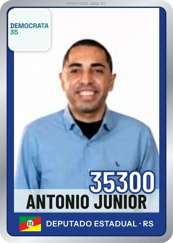 Carta de Antonio Junior, número 35300, Democrata
