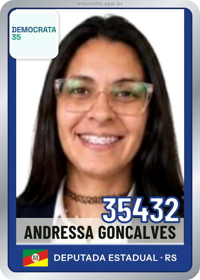 Carta de Andressa Goncalves, número 35432, Democrata