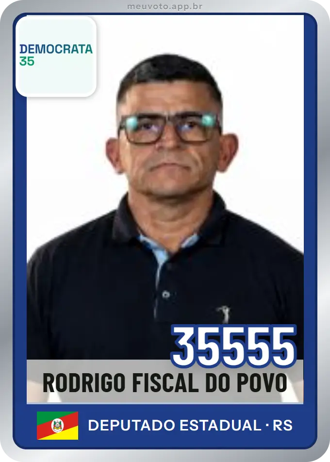 Carta de Rodrigo  Fiscal do Povo, número 35555, Democrata